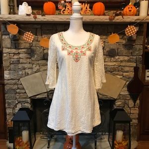 Red Camel Boho Southwest Embroidered Tunic Top